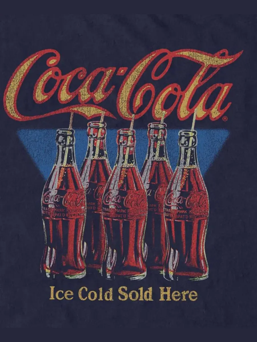 Футболка с принтом Coca-Cola Cola Pop Fifth Sun — изображение 3 из 3, темно-синий