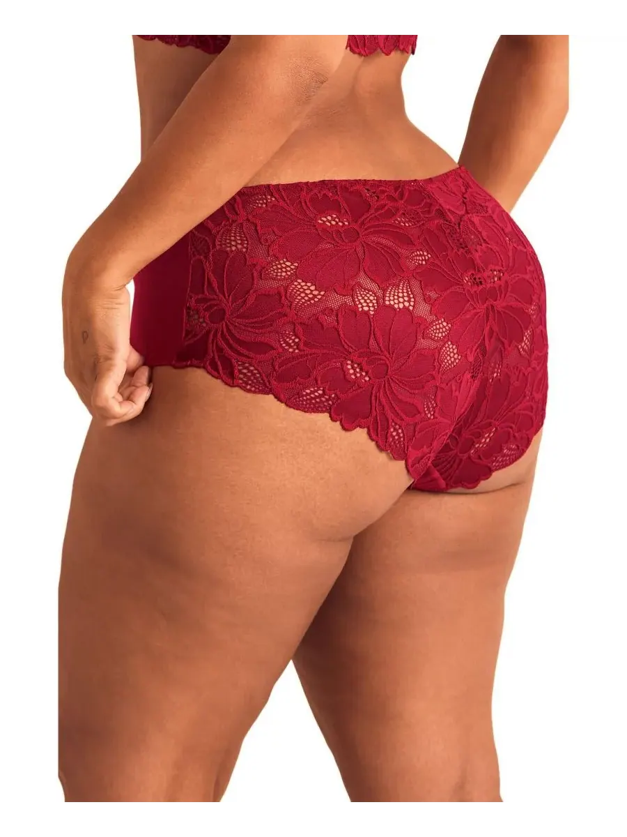 Женские короткие трусики Shiloh Adore Me — изображение 3 из 3, темный красный