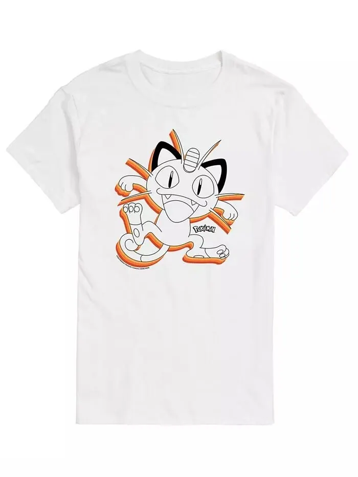 Мужская футболка с принтом Pokemon Meowth AIRWAVES — изображение 1 из 2, белый