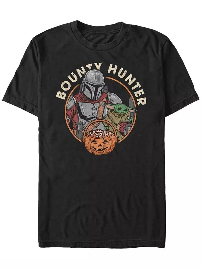 Мужская футболка с короткими рукавами Star Wars Mandalorian Candy Hunter Fifth Sun — изображение 1 из 1, черный