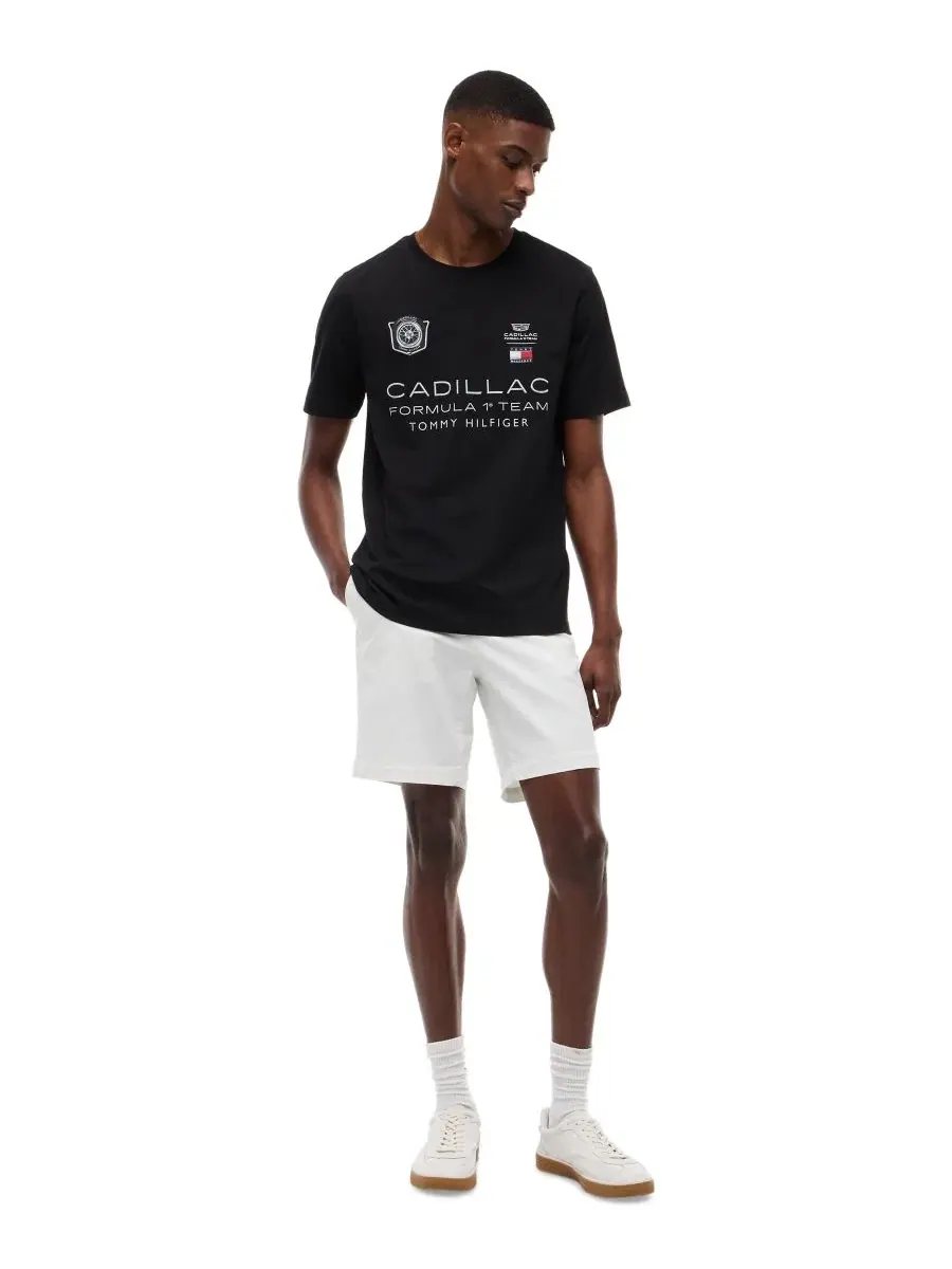 Мужская футболка с гоночным принтом Cadillac F1 Tommy Hilfiger — изображение 1 из 4, черный