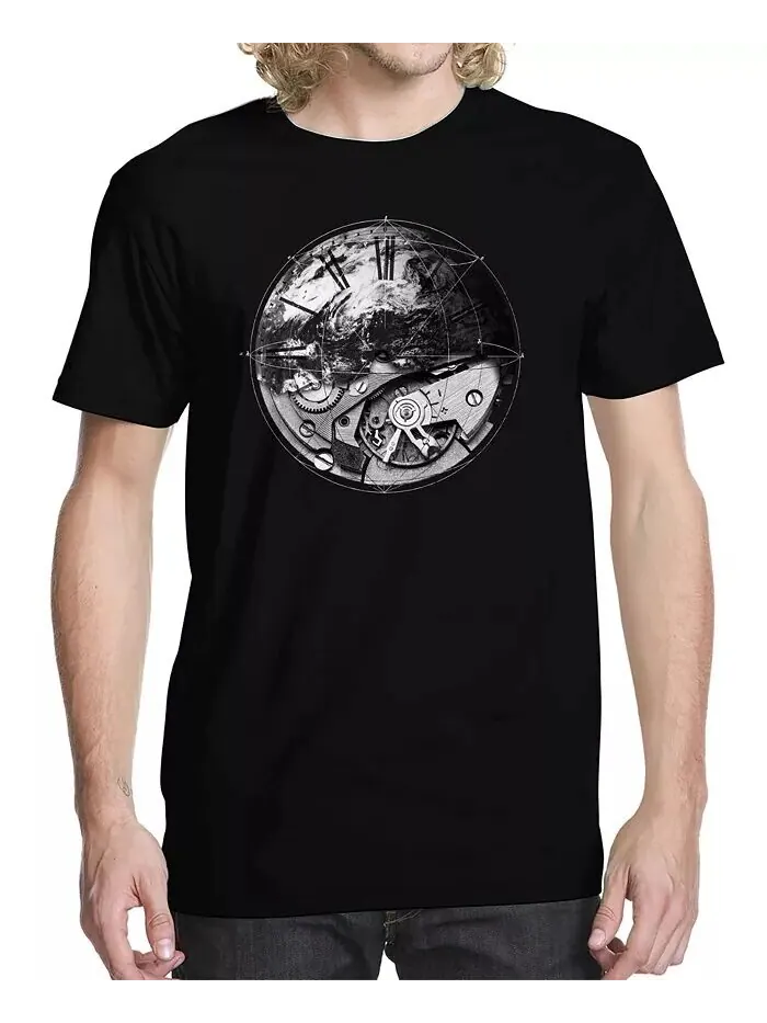 Мужская футболка с рисунком Clockwork Earth Beachwood