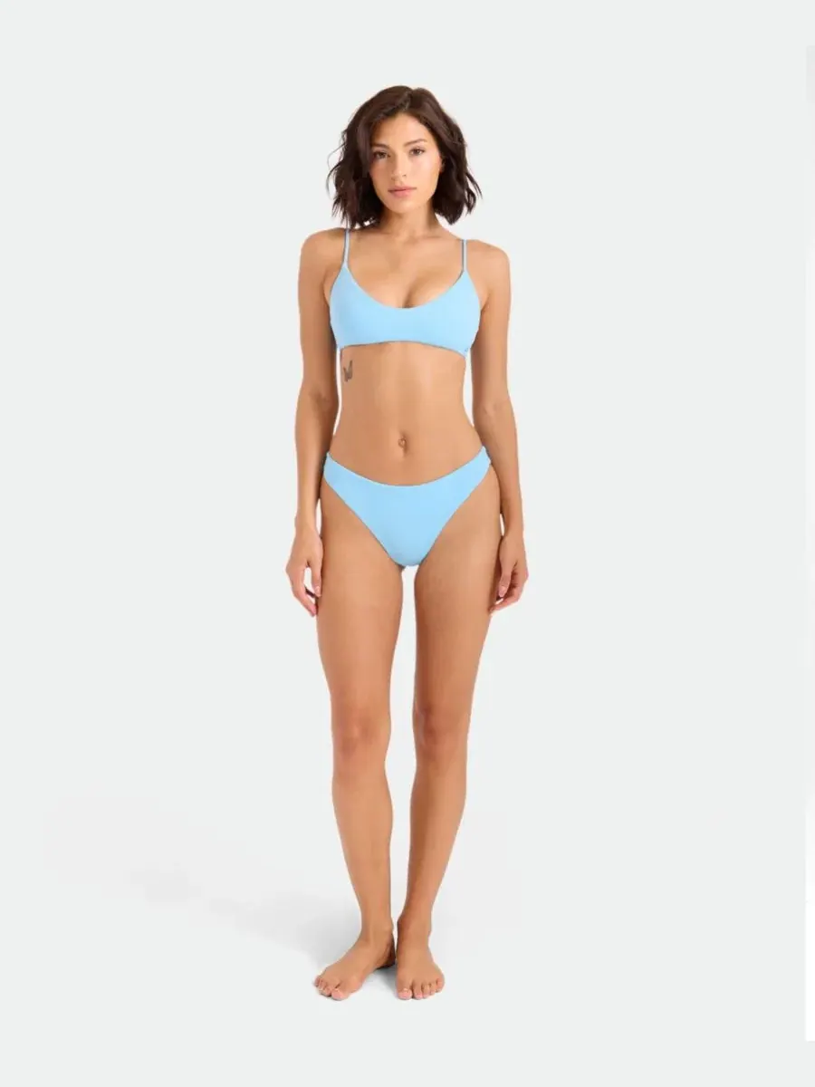 Женский бесшовный бикини-топ Simply Seamless с вырезом-лодочкой Volcom — изображение 4 из 4, синий