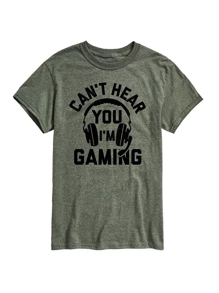 Футболка мужская с коротким рукавом Hybrid Apparel Can't Hear You Gaming AIRWAVES — изображение 1 из 7, зеленый