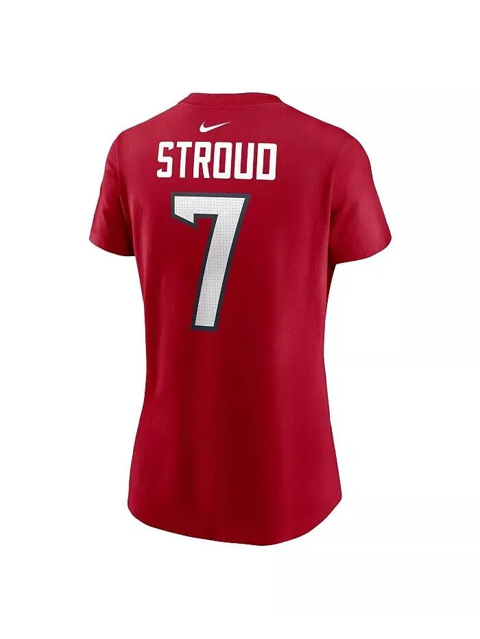 Женская футболка CJ Stroud Red Houston Texans с именем и номером игрока Nike — изображение 3 из 3