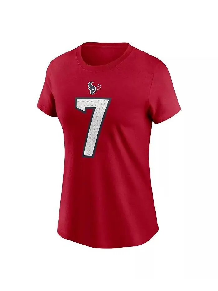 Женский С . Красная футболка Stroud Houston Texans с именем и номером игрока Nike — изображение 2 из 3, красный