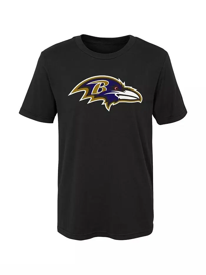 Футболка с логотипом Baltimore Ravens Primary для мальчиков и девочек — изображение 1 из 1, черный