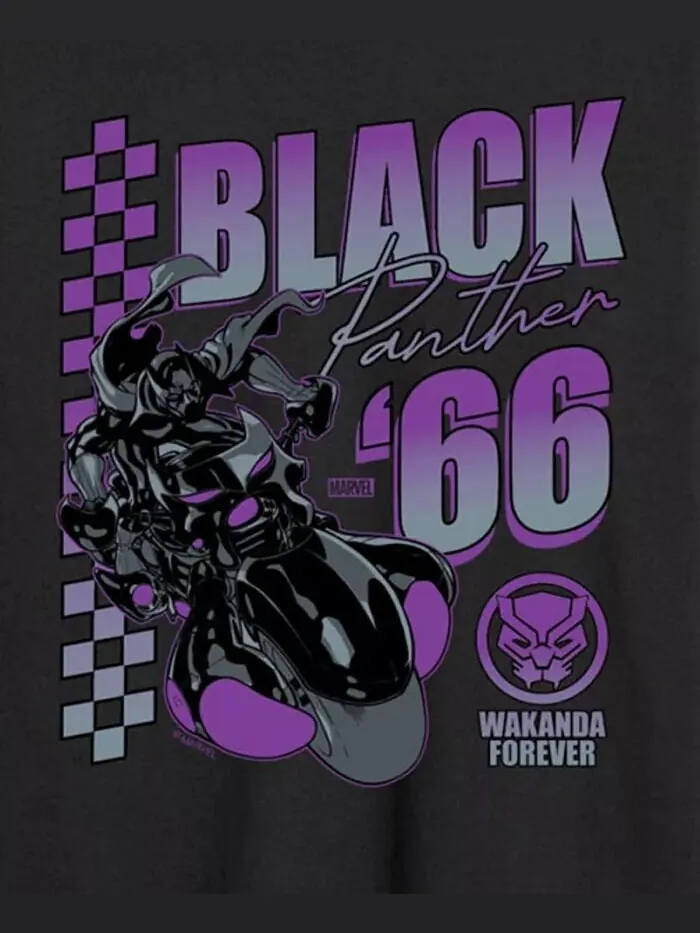 Мужская футболка с длинным рукавом Black Panther AIRWAVES — изображение 3 из 3, черный