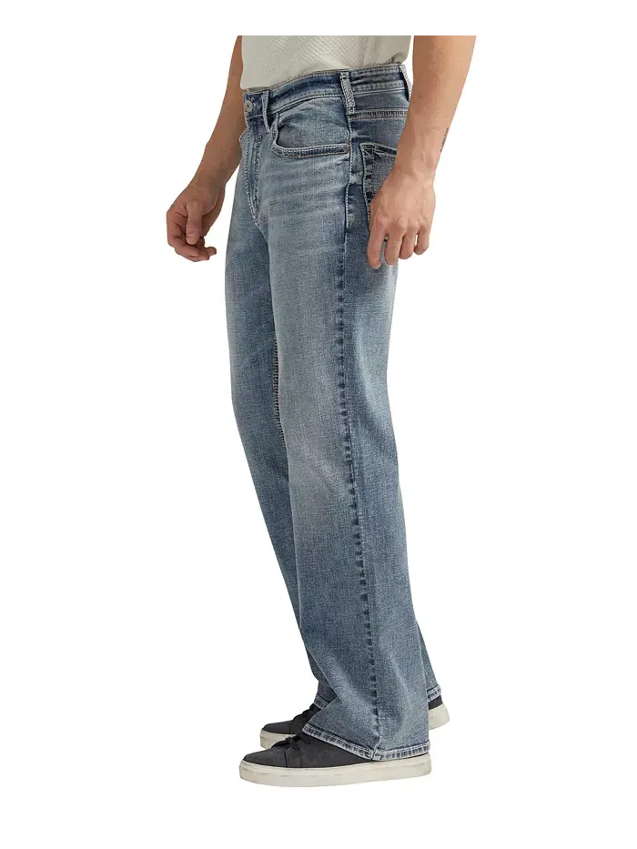 Мужские джинсы Zac Relaxed Fit Straight Leg Silver Jeans Co. — изображение 3 из 3, синий