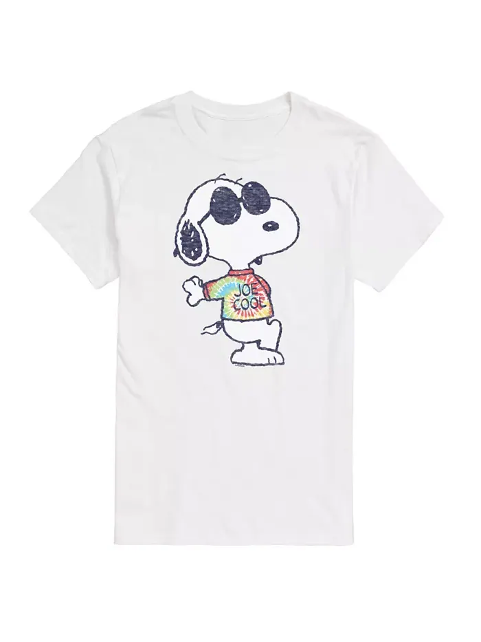 Мужская футболка с коротким рукавом Peanuts Joe Cool в технике тай-дай AIRWAVES — изображение 1 из 3, белый
