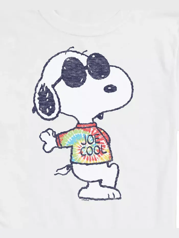 Мужская футболка с коротким рукавом Peanuts Joe Cool в технике тай-дай AIRWAVES — изображение 2 из 3, белый