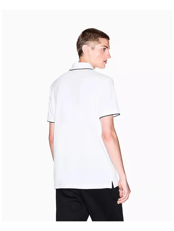 Мужская поло с логотипом из репсовой ленты A|X Armani Exchange — изображение 2 из 5, бежевый/бежевый