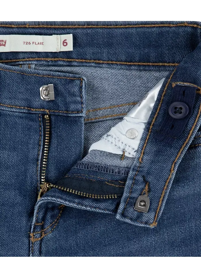 Джинсы Girls 2T-6X 726 с высокой посадкой и расклешенным силуэтом Levi'S — изображение 3 из 5, синий
