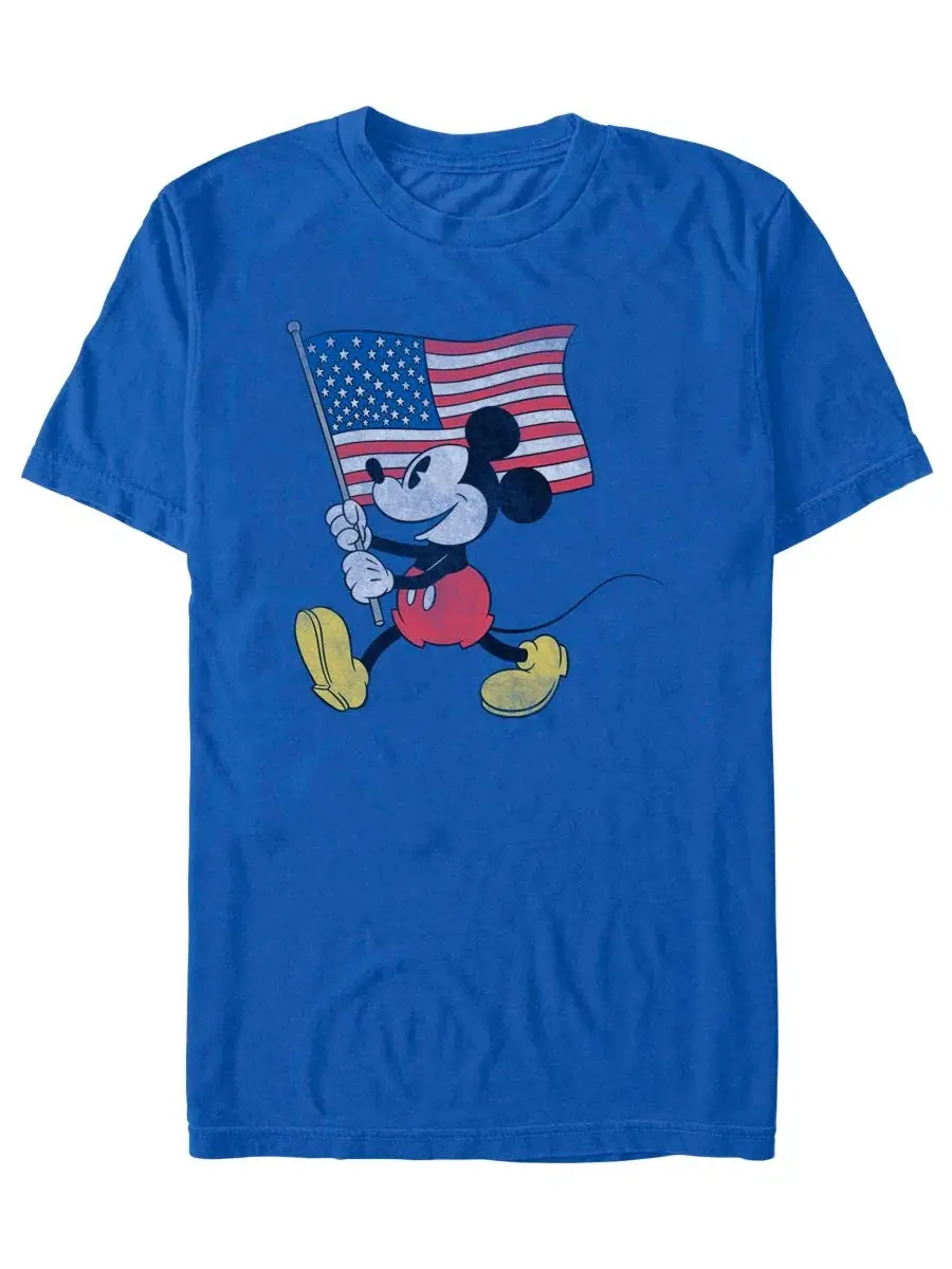 Футболка с принтом Mickey Flag March Fifth Sun — изображение 1 из 3, королевский