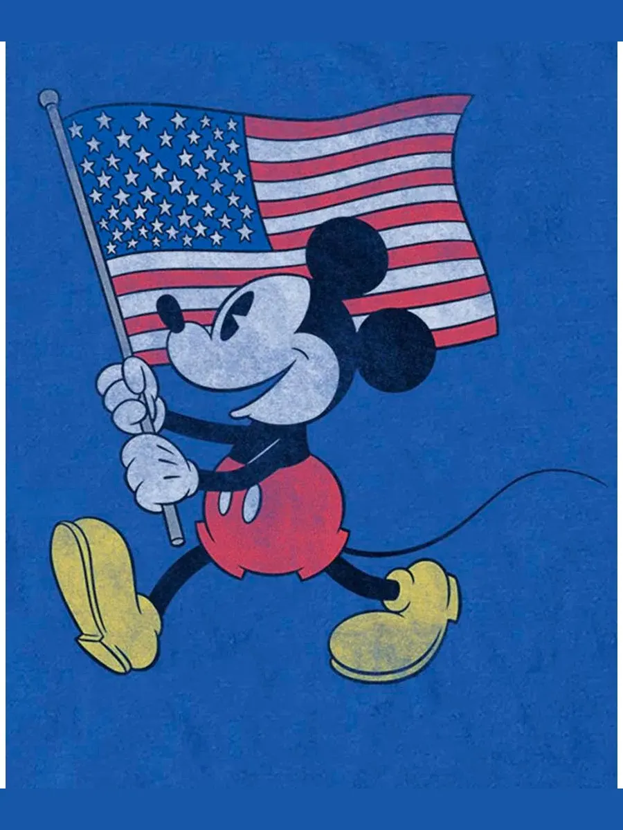 Футболка с принтом Mickey Flag March Fifth Sun — изображение 3 из 3, королевский