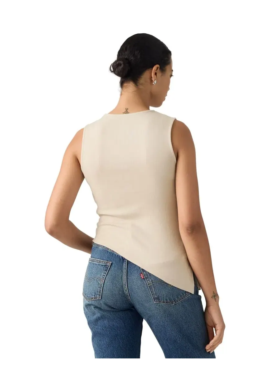 Топ с асимметричным низом и регулируемыми боковыми завязками Alila Levi's — изображение 5 из 5, серый