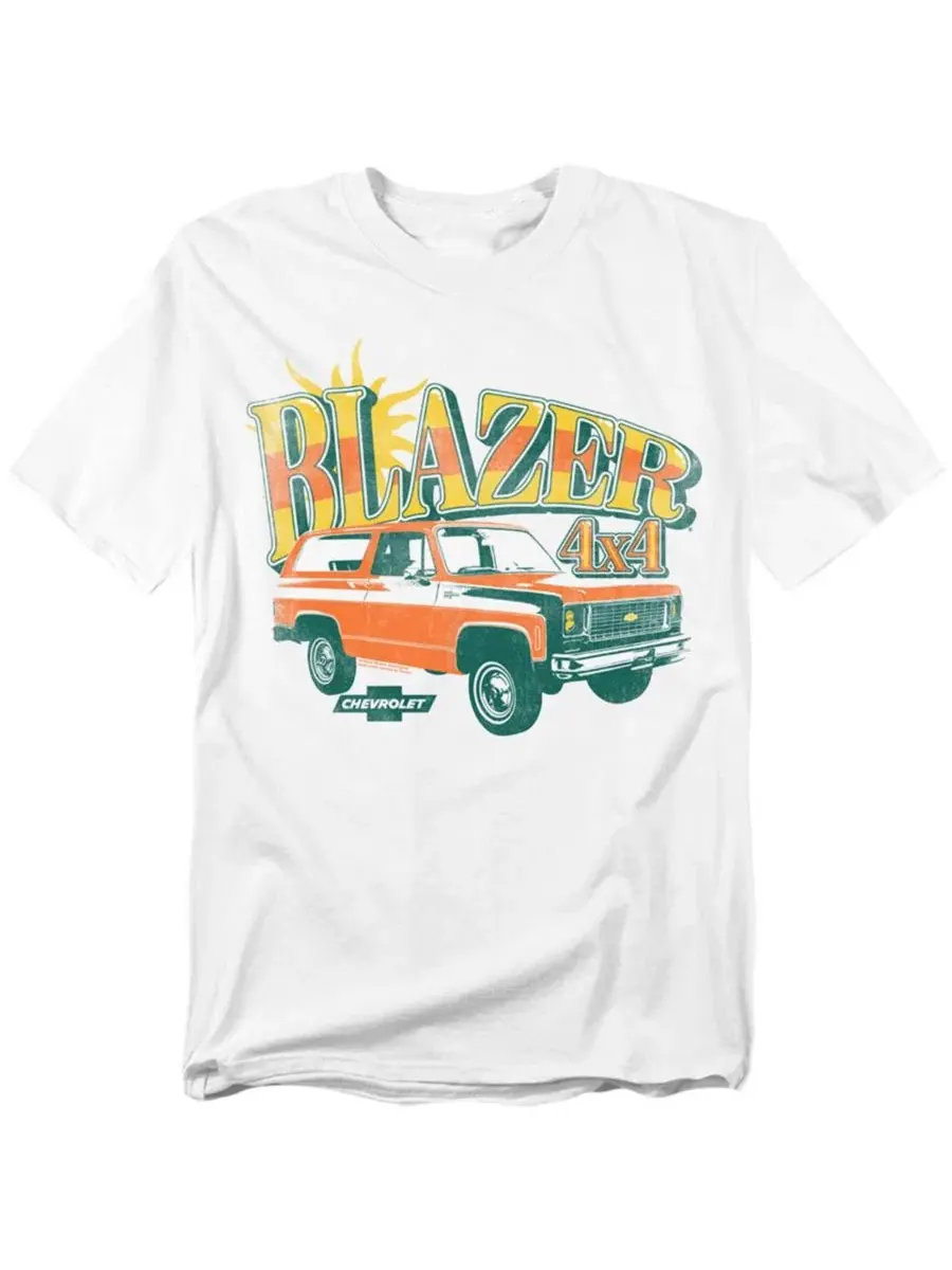 Футболка с принтом Chevrolet Blazer Retro Corvette — изображение 1 из 3, белый