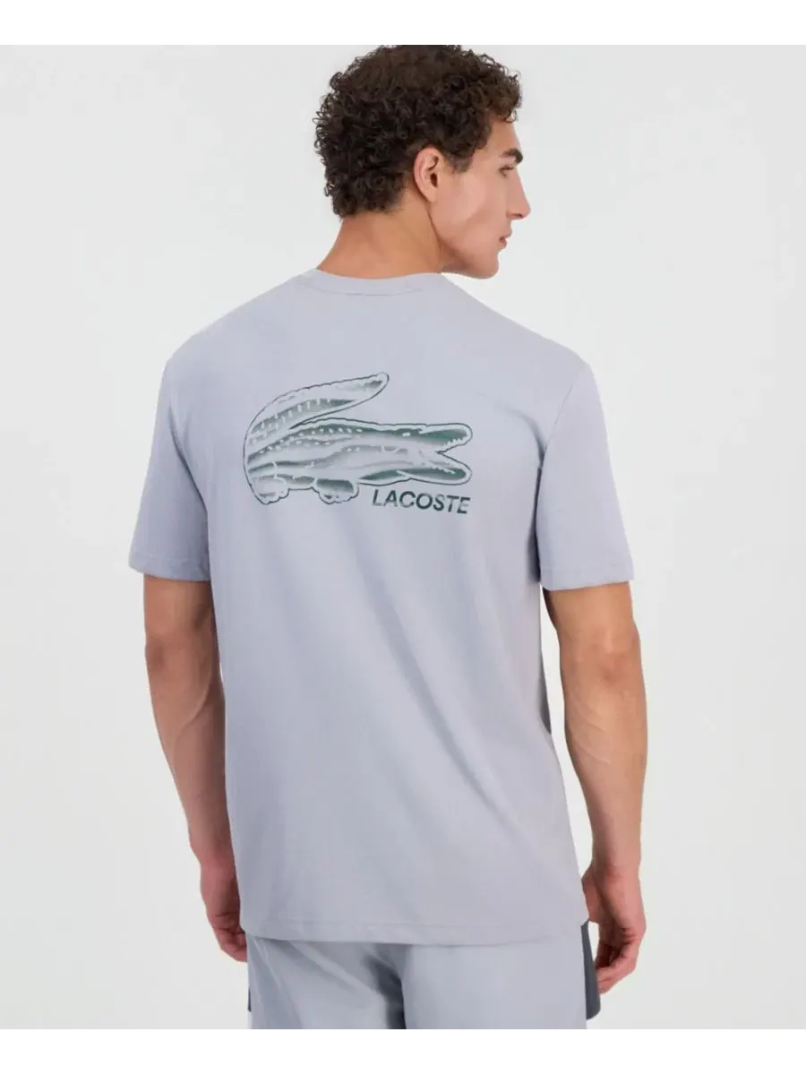 Футболка с коротким рукавом и принтом Lacoste — изображение 1 из 3, серый