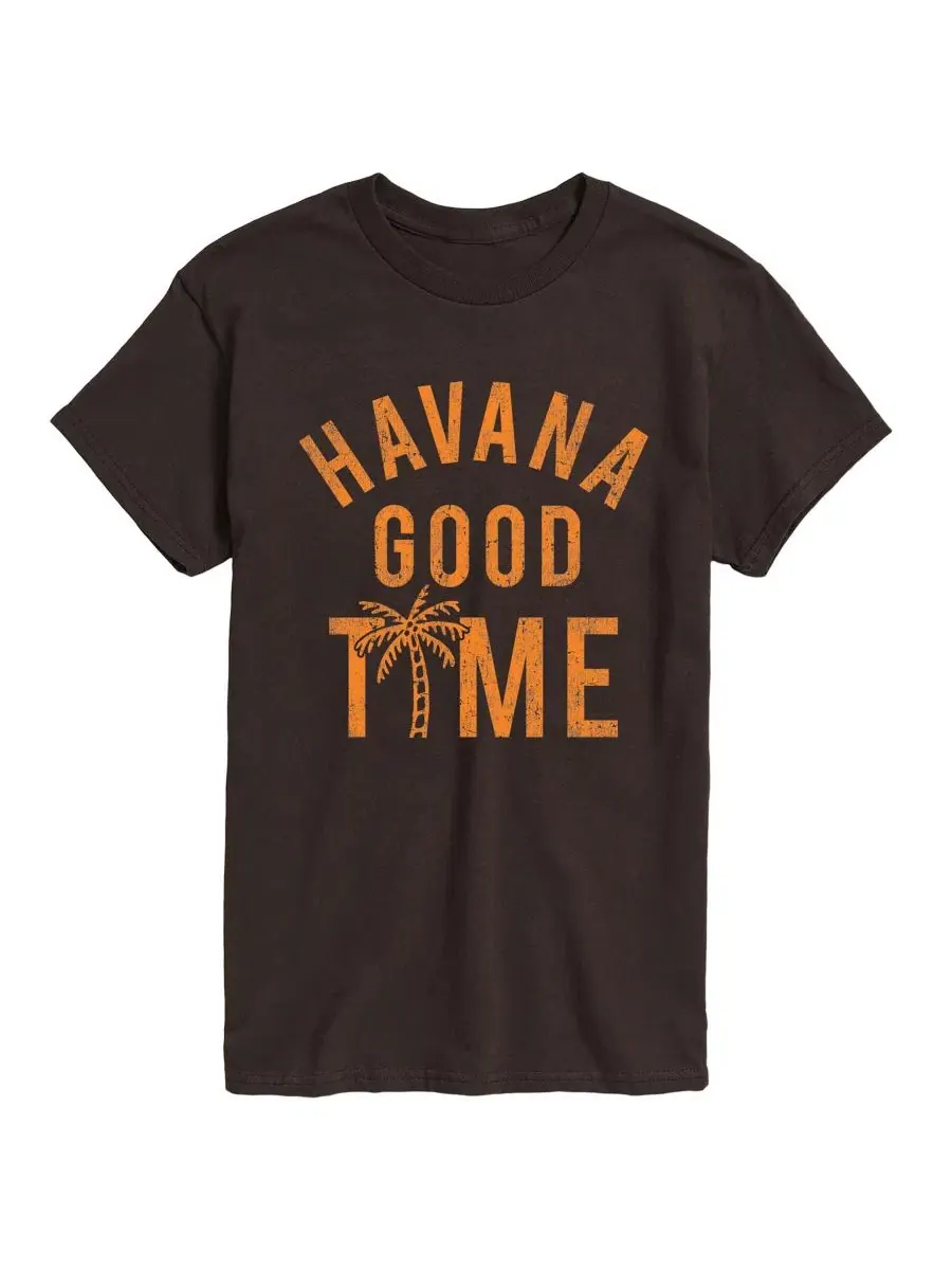 Футболка с принтом Havana Good Time AIRWAVES — изображение 1 из 3, коричневый