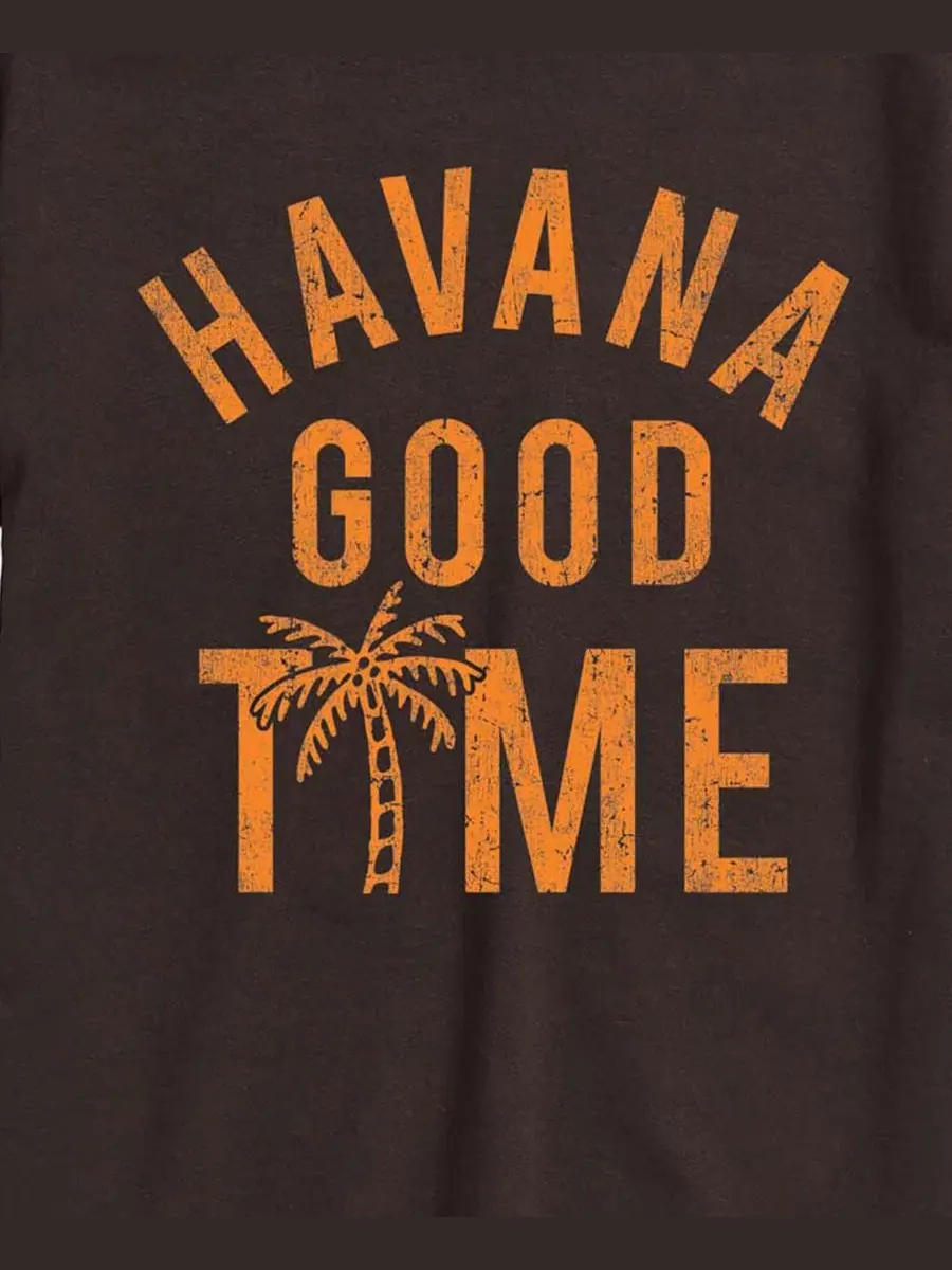 Футболка с принтом Havana Good Time AIRWAVES — изображение 3 из 3, коричневый