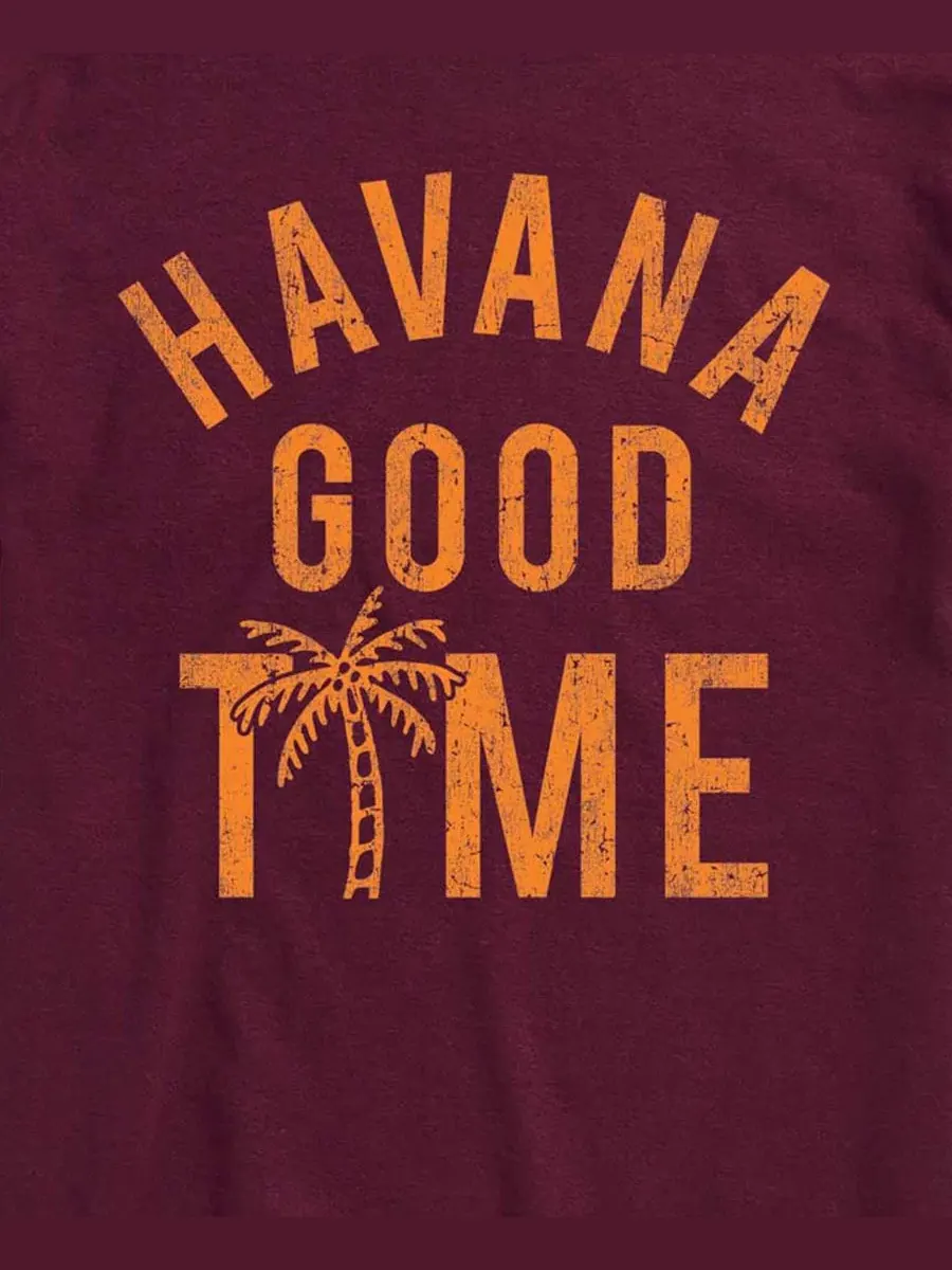 Футболка с принтом Havana Good Time AIRWAVES — изображение 3 из 3, коричневый