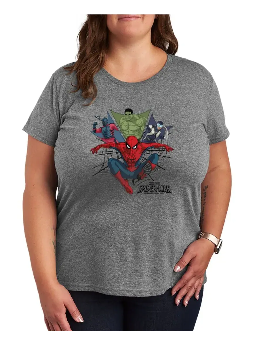 Футболка с принтом Spider-Man Brand New Day Heroes Hybrid Apparel — изображение 1 из 3, серый