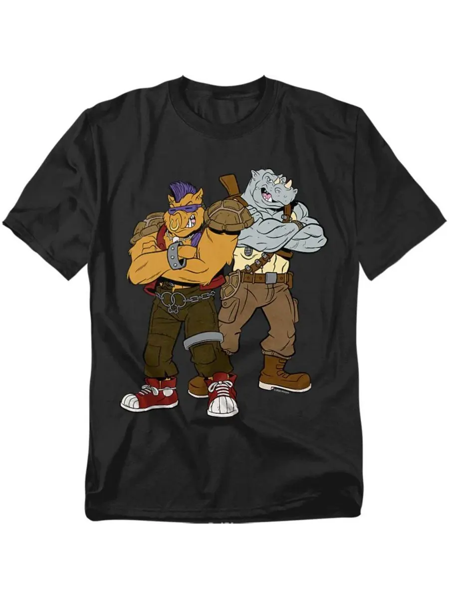 Футболка с принтом Bebop And Rocksteady Teenage Mutant Ninja Turtles — изображение 1 из 3, черный