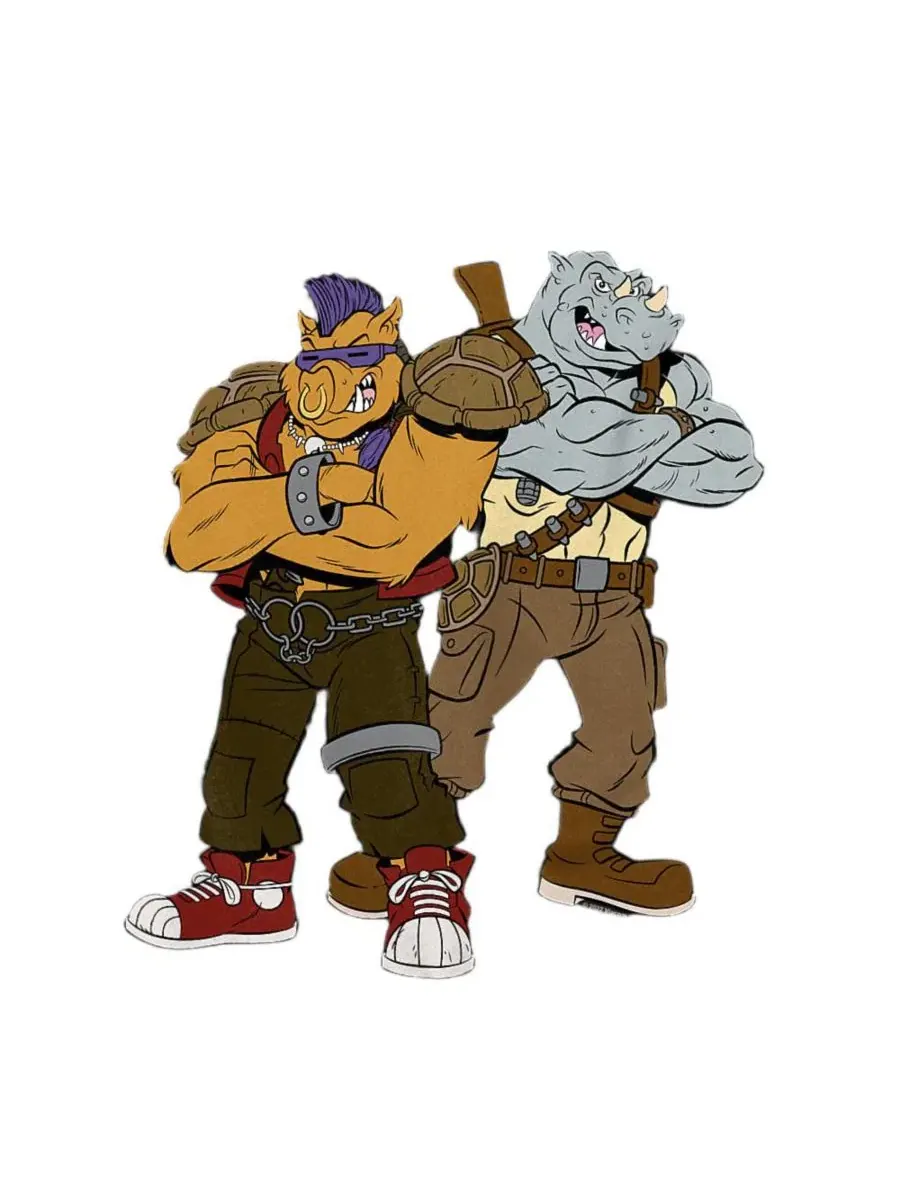 Футболка с принтом Bebop And Rocksteady Teenage Mutant Ninja Turtles — изображение 2 из 3, черный