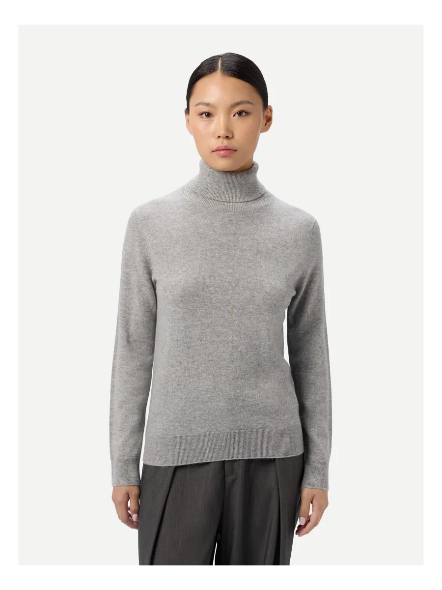 Женский классический кашемировый свитер с высоким воротником Gobi Cashmere — изображение 1 из 6, нет цвета