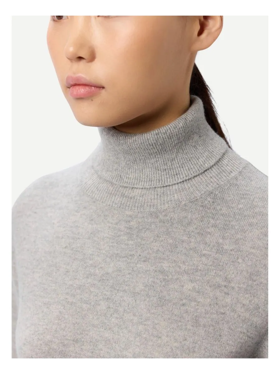 Женский классический кашемировый свитер с высоким воротником Gobi Cashmere — изображение 6 из 6, нет цвета