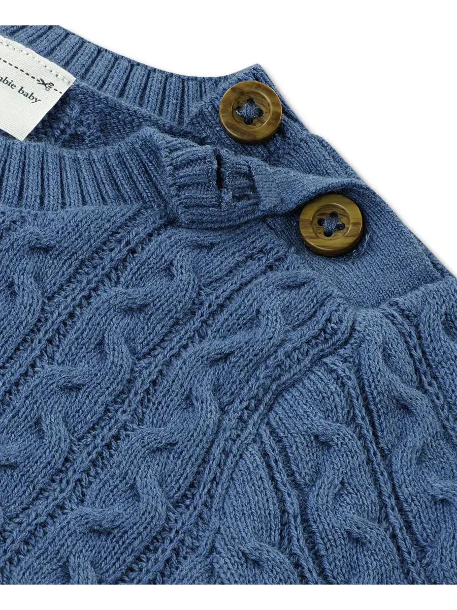 Комбинезон-слипер для малышей с длинным рукавом, модель Crewneck Sweater abercrombie kids — изображение 3 из 6, синий