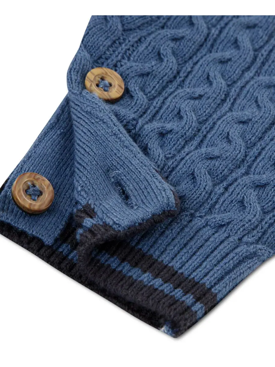 Комбинезон-слипер для малышей с длинным рукавом, модель Crewneck Sweater abercrombie kids — изображение 4 из 6, синий