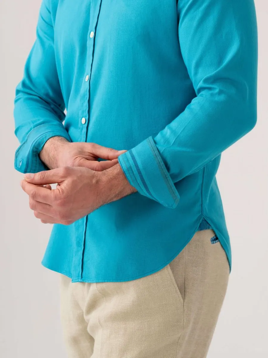 Мужская хлопковая рубашка с длинным рукавом Кикой Koy Clothing — изображение 2 из 8, светлый синий