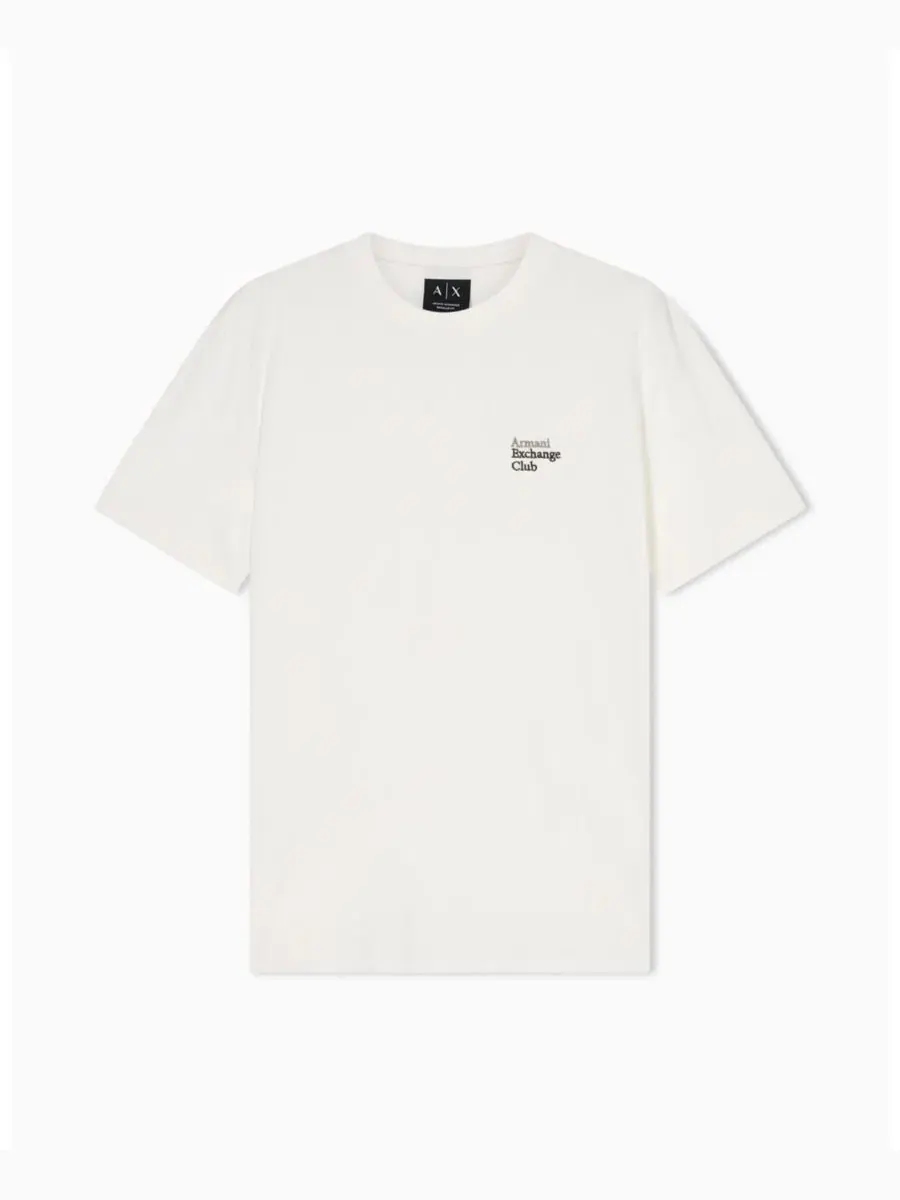 Футболка с коротким рукавом и логотипом IBIZA X Club A|X Armani Exchange — изображение 3 из 5, белый