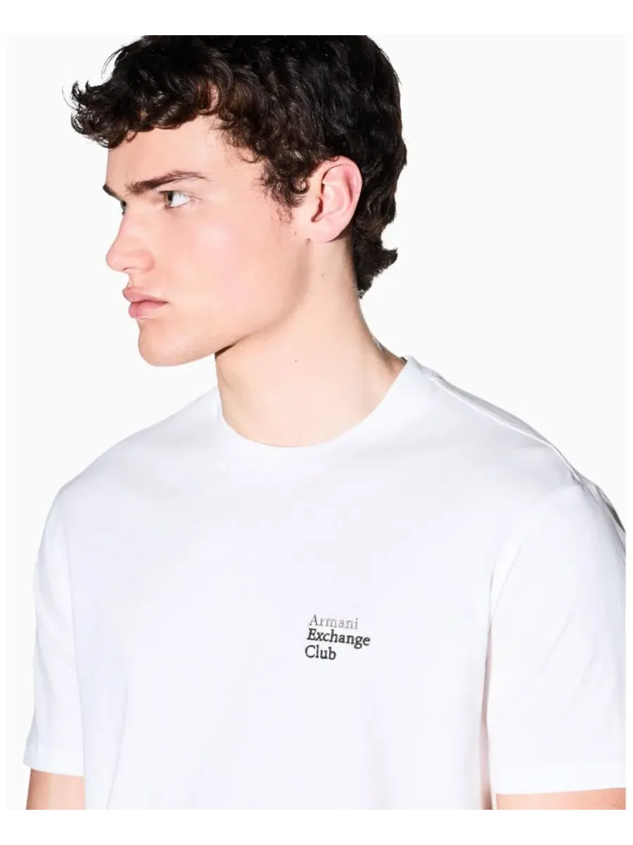 Футболка с коротким рукавом и логотипом IBIZA X Club A|X Armani Exchange — изображение 5 из 5, белый