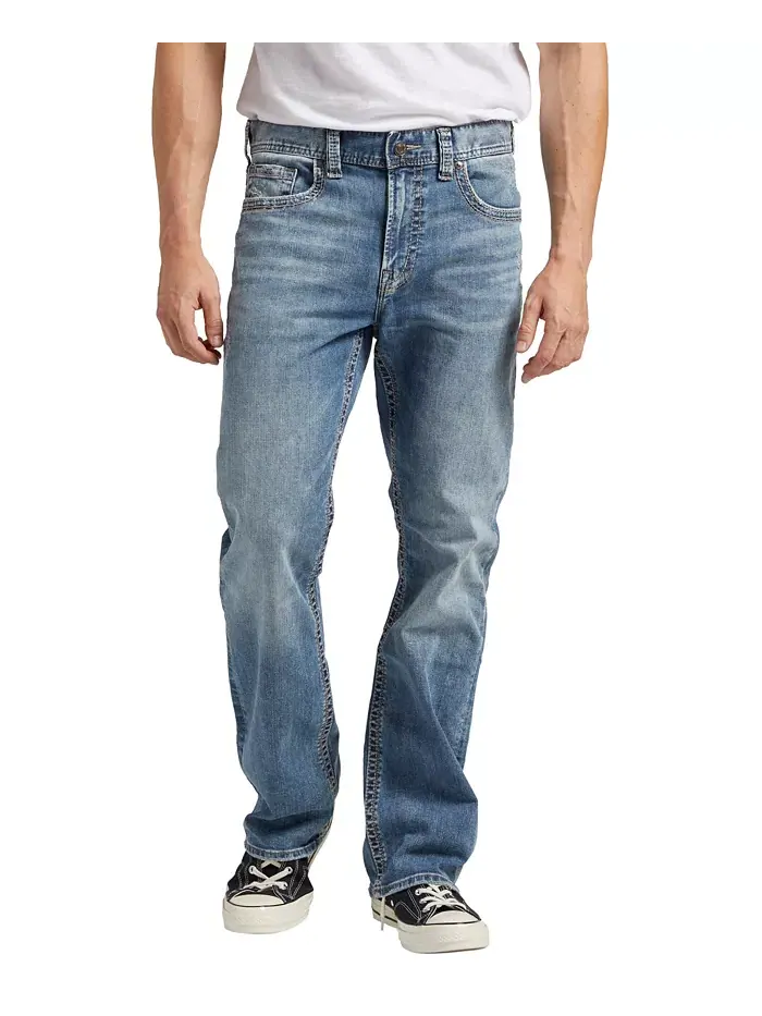 Мужские джинсы Craig Classic Fit Bootcut Stretch Silver Jeans Co. — изображение 2 из 3, синий