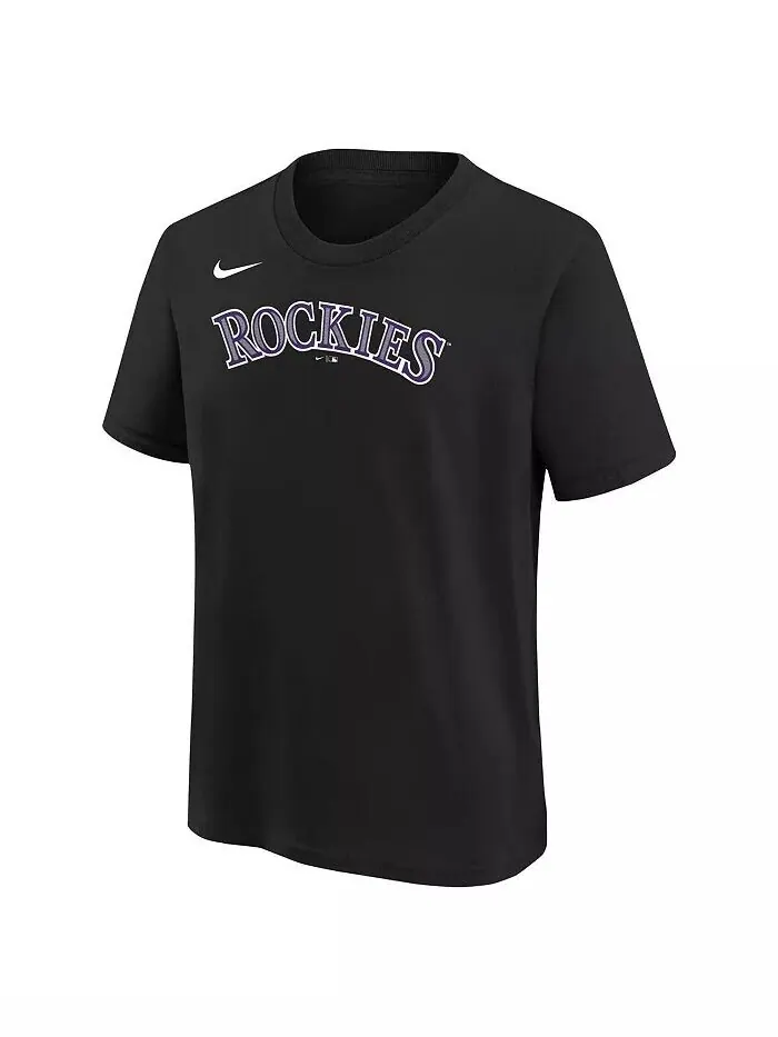Футболка Big Boys and Girls Kris Bryant Black Colorado Rockies Home с именем игрока и номером Nike — изображение 3 из 3