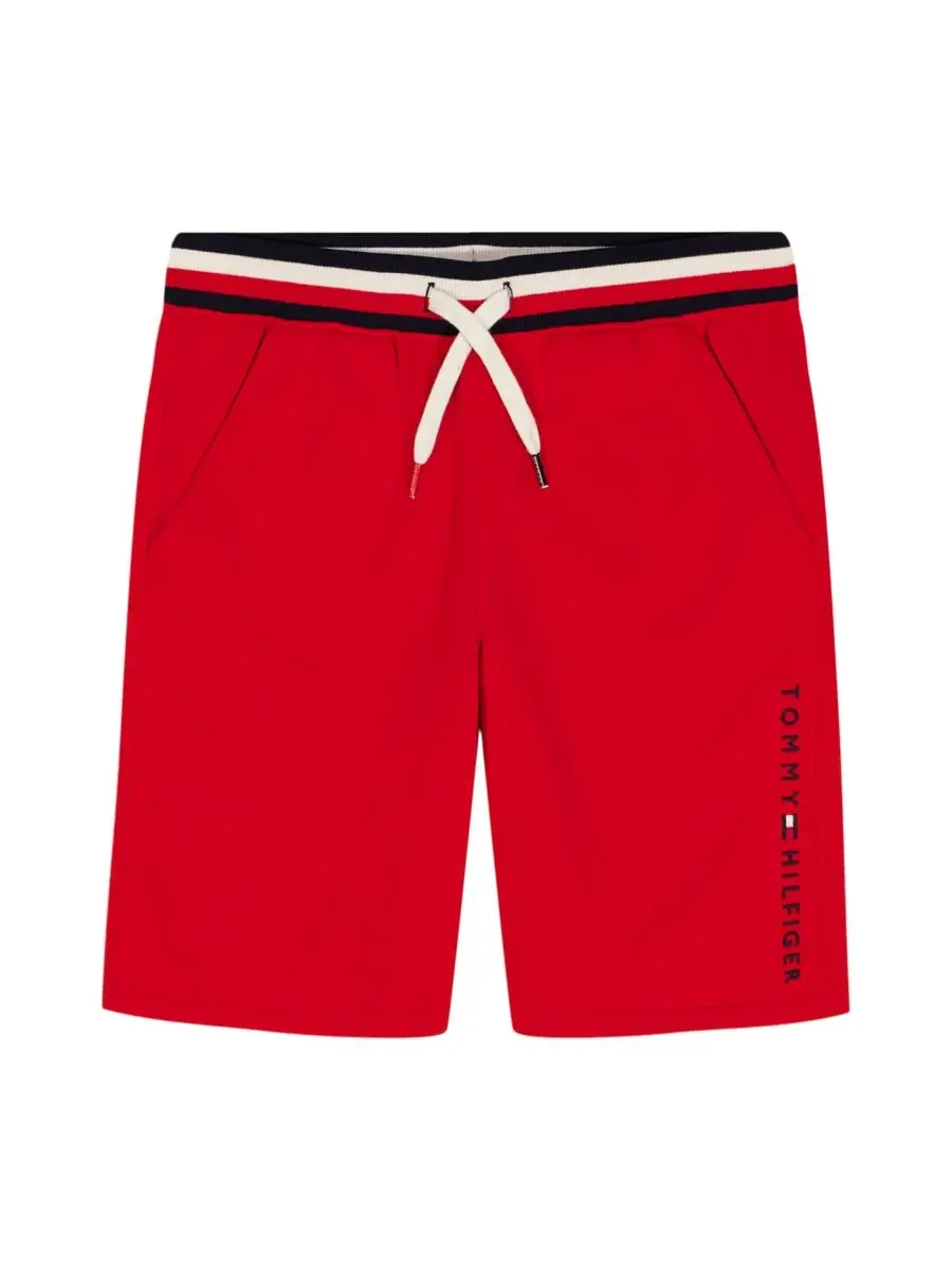 Детские шорты Tommy Knit Pull-On Shorts для мальчиков 8-20 лет Tommy Hilfiger — изображение 7 из 10, темно-синий