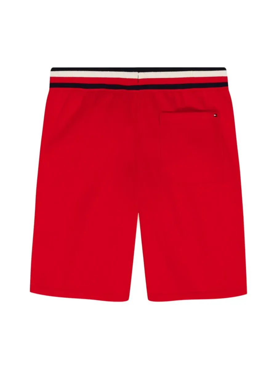 Детские шорты Tommy Knit Pull-On Shorts для мальчиков 8-20 лет Tommy Hilfiger — изображение 4 из 7, красный