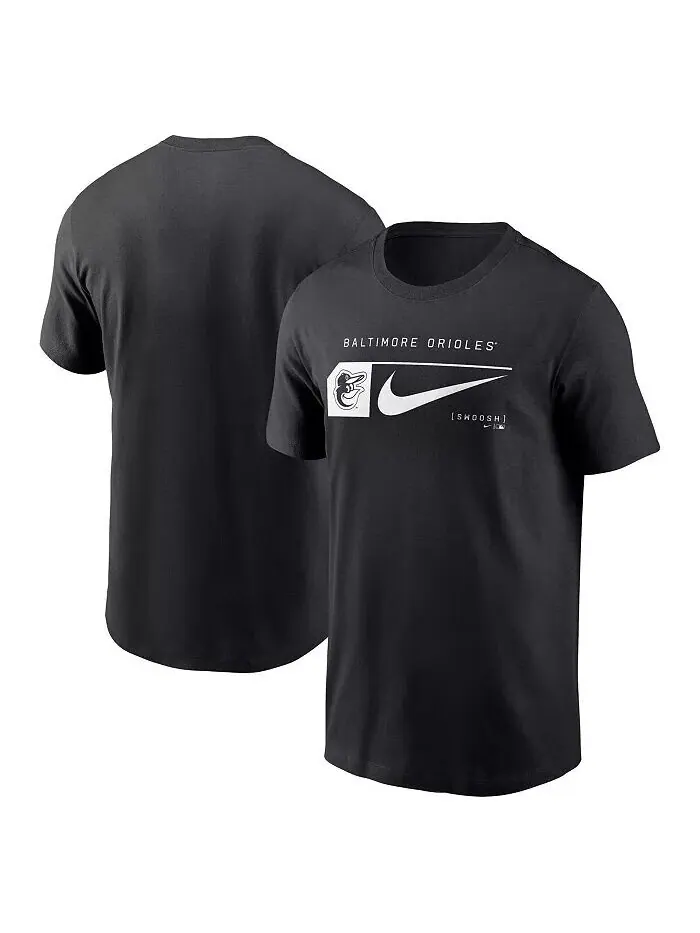 Мужская черная футболка Baltimore Orioles Fashion с рисунком-галочкой Nike — изображение 1 из 3, черный