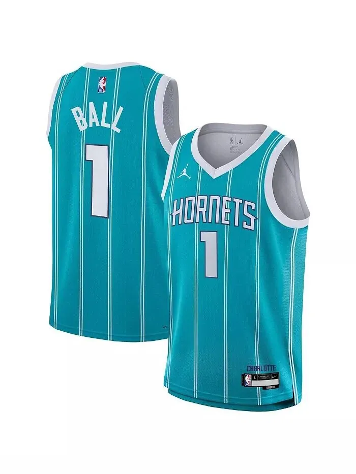 Бирюзовая майка Big Boys La Melo Ball Charlotte Hornets Swingman — Icon Edition Nike