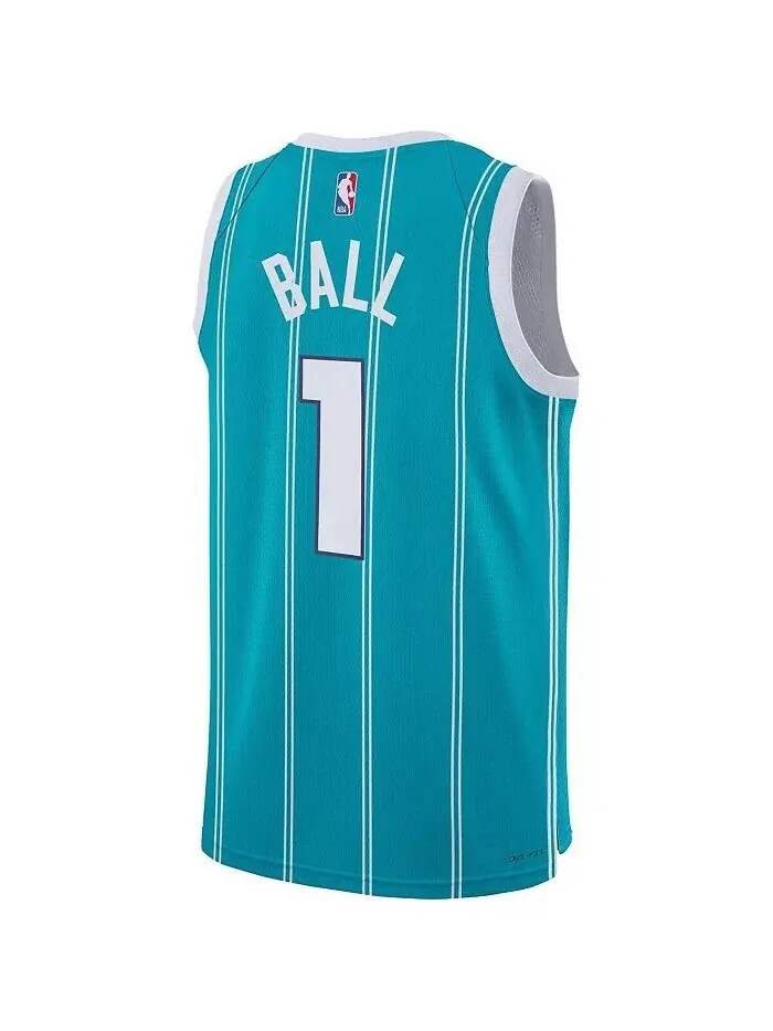 Бирюзовая майка Big Boys La Melo Ball Charlotte Hornets Swingman — Icon Edition Nike — изображение 2 из 3, бирюзовый
