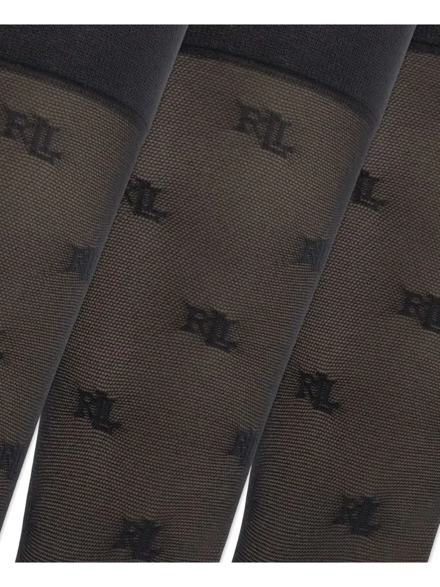 Женские прозрачные носки для брюк (4 шт.) Lauren Ralph Lauren — изображение 2 из 3, черный