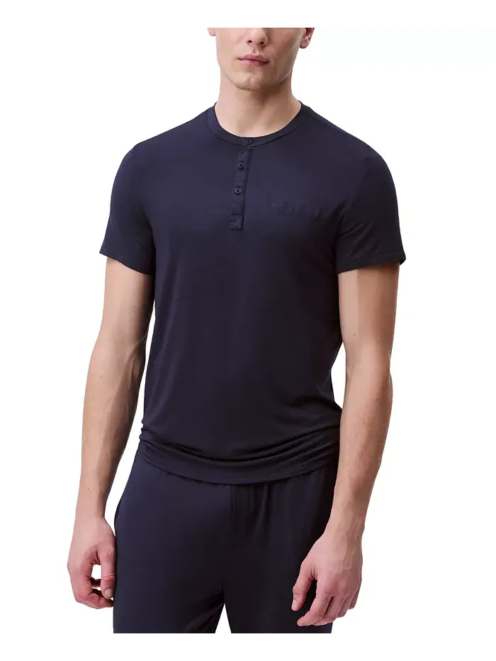 Мужская футболка для сна UltraSoft Stretch с планкой Calvin Klein — изображение 1 из 3, бежевый