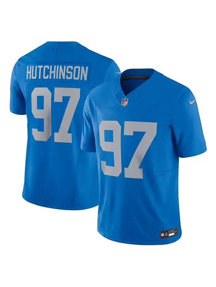 Мужская альтернативная лимитированная джерси Detroit Lions Vapor F.U.S.E. Aidan Hutchinson Nike — изображение 1 из 3, синий