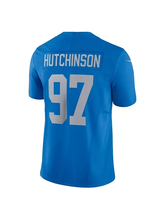 Мужская альтернативная лимитированная джерси Detroit Lions Vapor F.U.S.E. Aidan Hutchinson Nike — изображение 2 из 3, синий