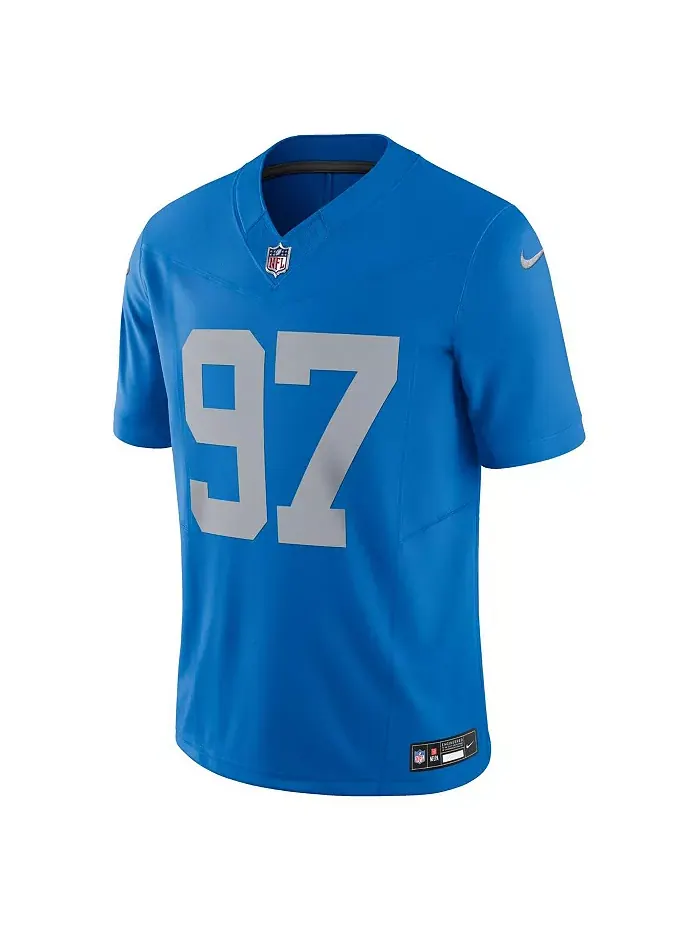 Мужская альтернативная лимитированная джерси Detroit Lions Vapor F.U.S.E. Aidan Hutchinson Nike — изображение 3 из 3, синий
