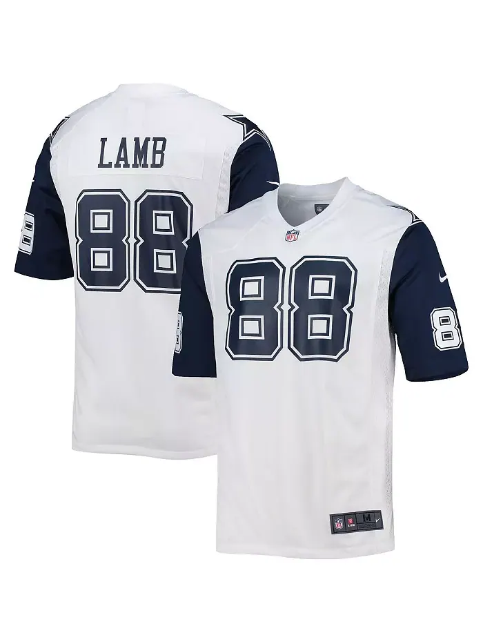 Мужская альтернативная игровая футболка Dallas Cowboys CeeDee Lamb Nike — изображение 1 из 3, белый темно-синий