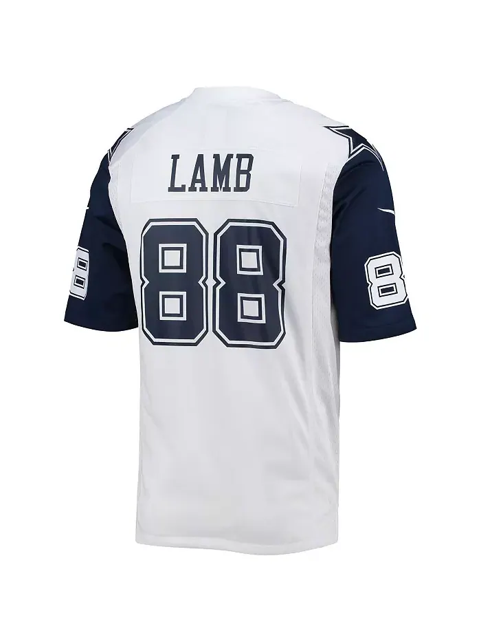 Мужская альтернативная игровая футболка Dallas Cowboys CeeDee Lamb Nike — изображение 3 из 3, белый темно-синий