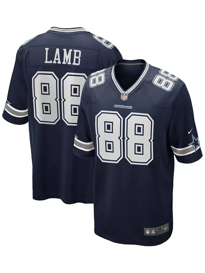 Мужская альтернативная игровая футболка Dallas Cowboys CeeDee Lamb Nike — изображение 1 из 3, темно-синий